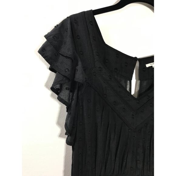 Revolve Tularosa Jude Black Eyelet Short Mini Dress Medium Cocktail LBD Summer - Picture 5 of 13